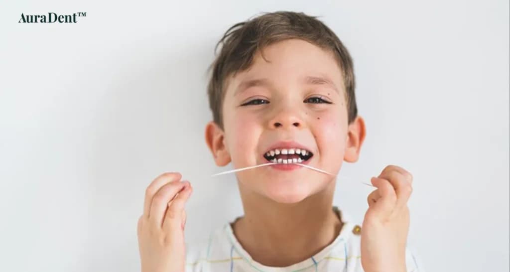 Sju roliga sätt att motivera barn att använda tandtråd